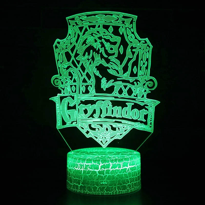 Nachttischlampe mit Harry Potter Motiv, 3D Effekt, Fernbedienung und Farbwechsel