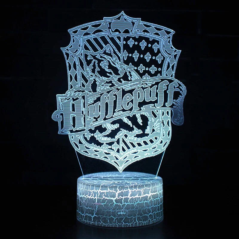 Nachttischlampe mit Harry Potter Motiv, 3D Effekt, Fernbedienung und Farbwechsel