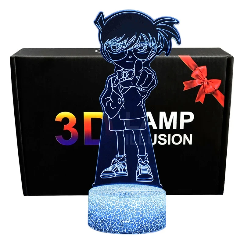 Detektiv Conan Anime LED Nachttischlampe, Nachtlicht, Lampe mit 3D Effekt und Farbwechsel