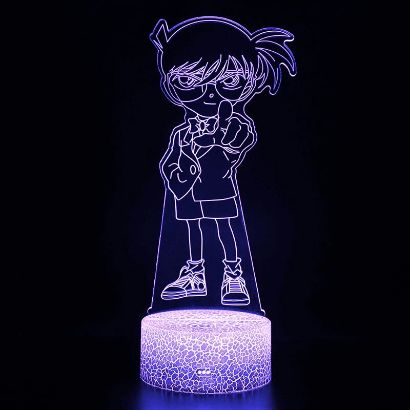 Detektiv Conan Anime LED Nachttischlampe, Nachtlicht, Lampe mit 3D Effekt und Farbwechsel