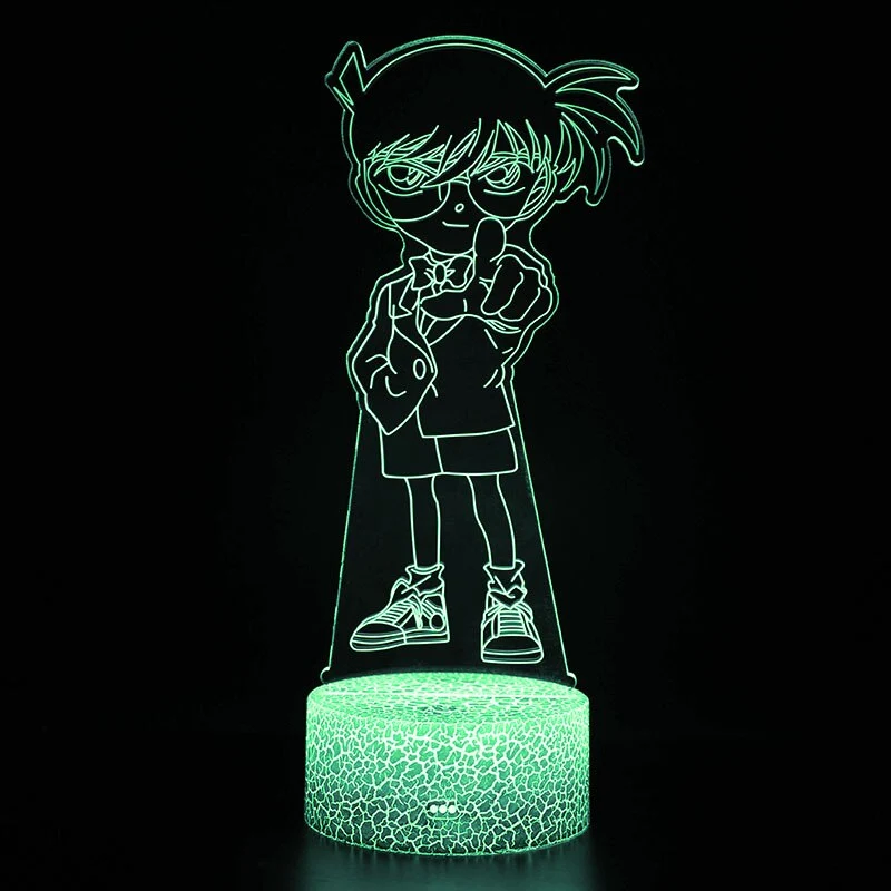Detektiv Conan Anime LED Nachttischlampe, Nachtlicht, Lampe mit 3D Effekt und Farbwechsel