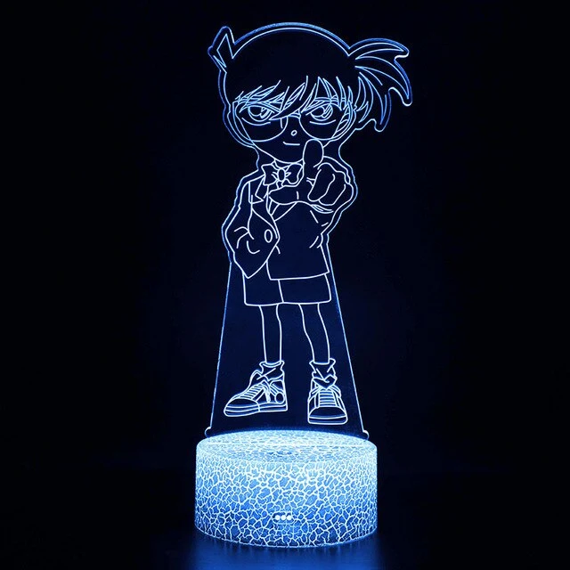 Detektiv Conan Anime LED Nachttischlampe, Nachtlicht, Lampe mit 3D Effekt und Farbwechsel