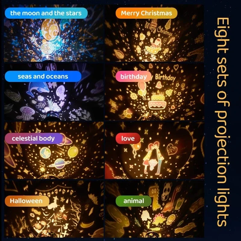 Veilleuse projection tournante - LumiSpin