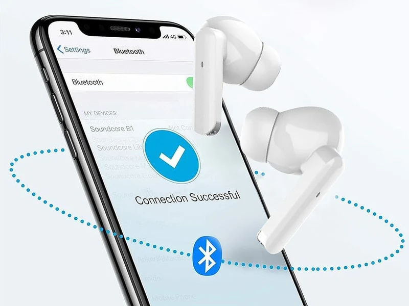 Bluetooth In Ear Kopfhörer TWS Kabellos mit LED Ladecase, Mikrofon und Touch Steuerung – Wireless Earbuds für Android, iOS und Windows
