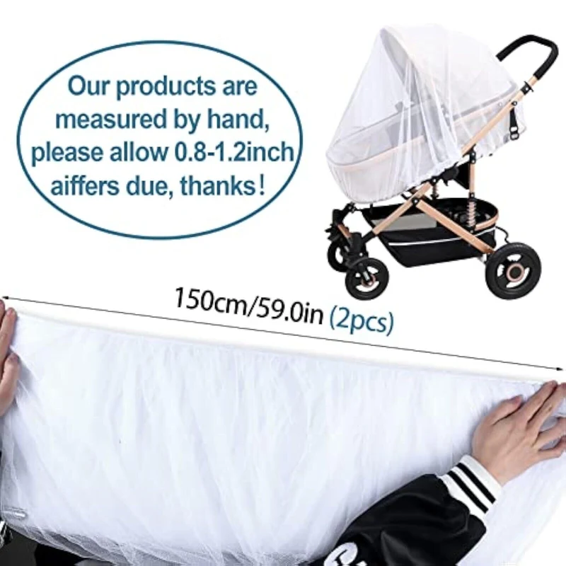 2x Universal Moskitonetz für Kinderwagen Buggy Insektenschutz Mückennetz Fliegen X001qcae4v