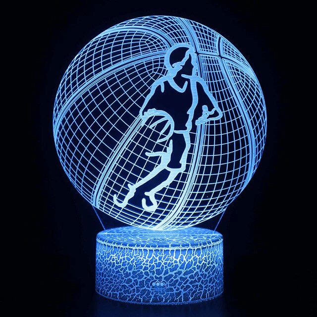 3D illusion Basketball Lampe mit Farbwechsel und Fernbedienung
