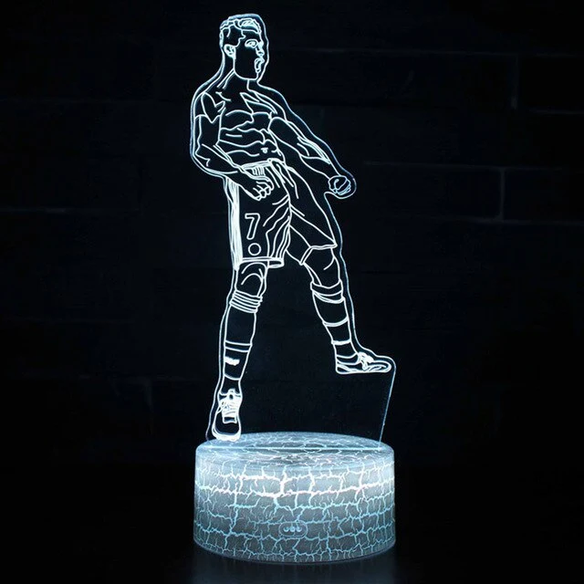 Nachttischlampe, Lampe mit Ronaldo Jubelpose