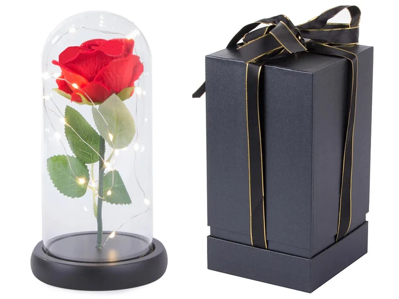 Romantische LED Rose im Glas Geschenkidee Geburtstag Valentinstag Jahrestag 💕-