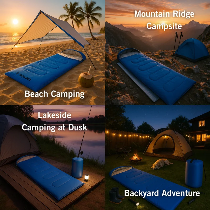 2in1 Schlafsack mit Kapuze 200×75 cm – Mumienschlafsack & Decke für Camping