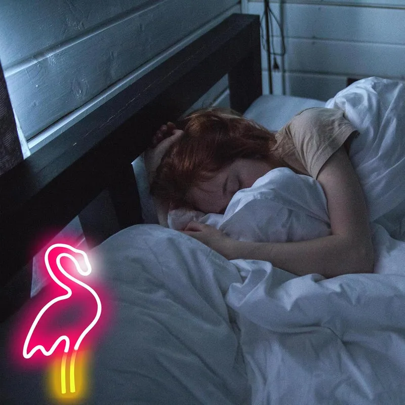 Flamingo LED Neonlicht – USB & Batteriebetriebenes Wandlicht für Bad & Zimmer