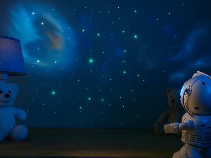 Sternenprojektor Astronaut Nachtlicht Bluetooth Musik Kinder LED