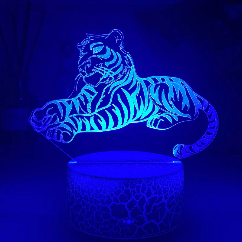 Nacht Lampe mit Tiger Motiv und Farbwechsel