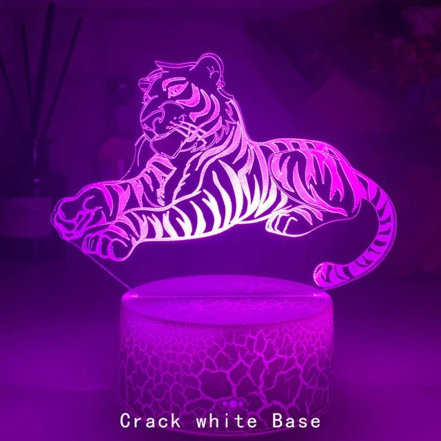 Nacht Lampe mit Tiger Motiv und Farbwechsel