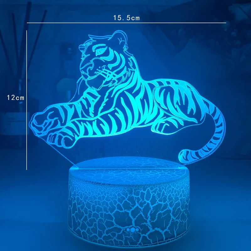 Nacht Lampe mit Tiger Motiv und Farbwechsel