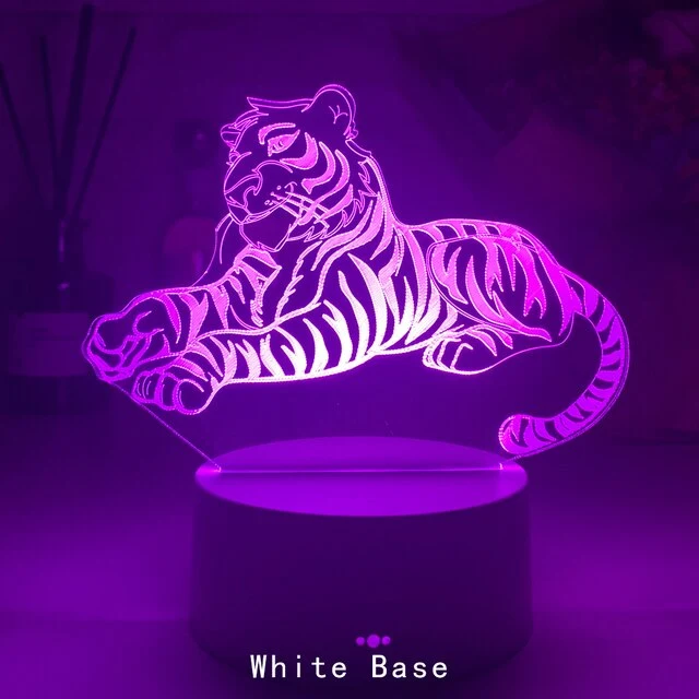 Nacht Lampe mit Tiger Motiv und Farbwechsel