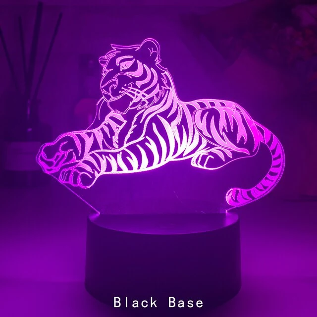 Nacht Lampe mit Tiger Motiv und Farbwechsel