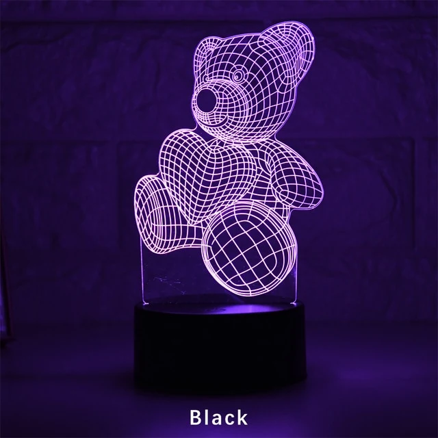 Niedlicher Teddy mit Herz Nachtlicht Lampe Tischlicht