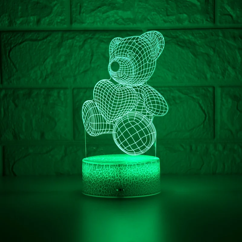 Niedlicher Teddy mit Herz Nachtlicht Lampe Tischlicht