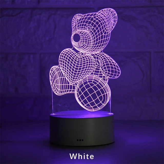 Niedlicher Teddy mit Herz Nachtlicht Lampe Tischlicht