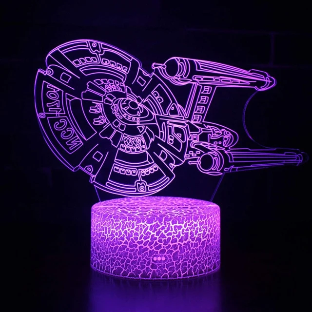Star Trek Enterprise Lampe mit 3D Effekt, Farbwechsel und Fernbedienung