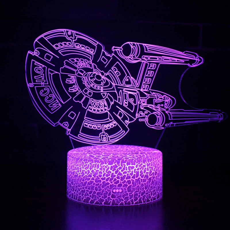 Star Trek Enterprise Lampe mit 3D Effekt, Farbwechsel und Fernbedienung