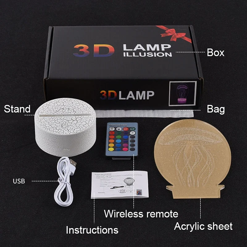 Star Trek Enterprise Lampe mit 3D Effekt, Farbwechsel und Fernbedienung