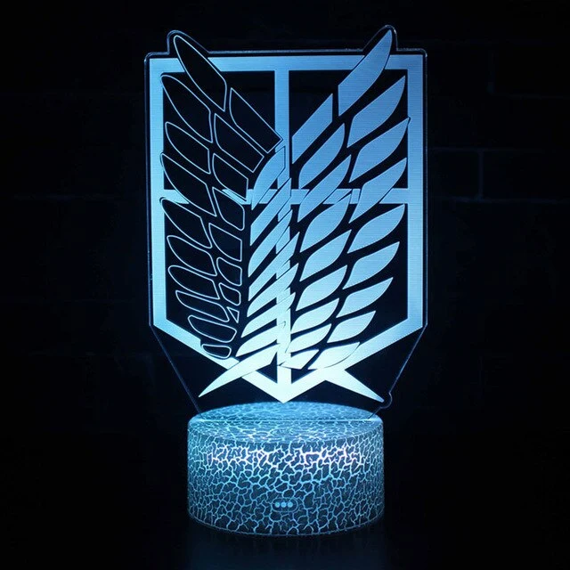 Attack on Titan Nachtlampe, Licht, Tischlampe 3D Effekt, Farbwechsel Fernbedienung