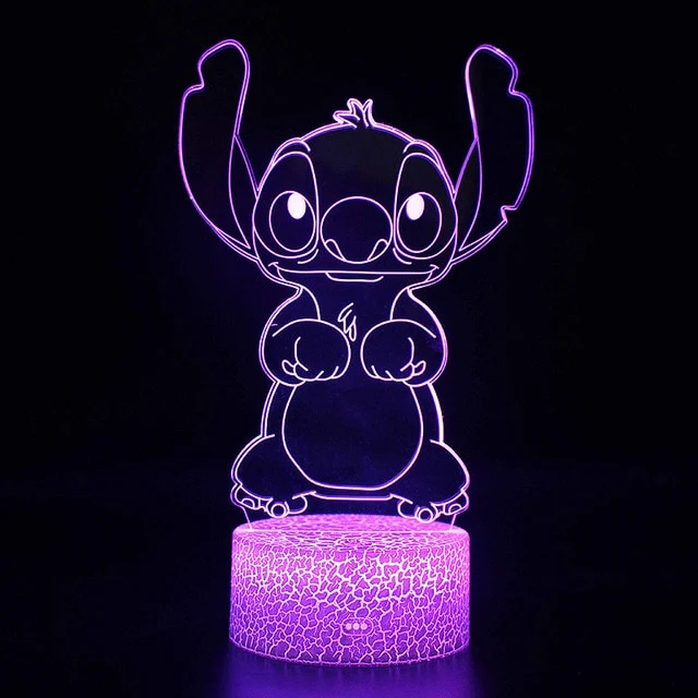 Stitch Lampe Geschenkidee für Kinder Nachtlicht, Nachtlampe mit Farbwechsel in 16 Farben