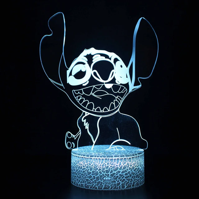 Stitch Lampe Geschenkidee für Kinder Nachtlicht, Nachtlampe mit Farbwechsel in 16 Farben