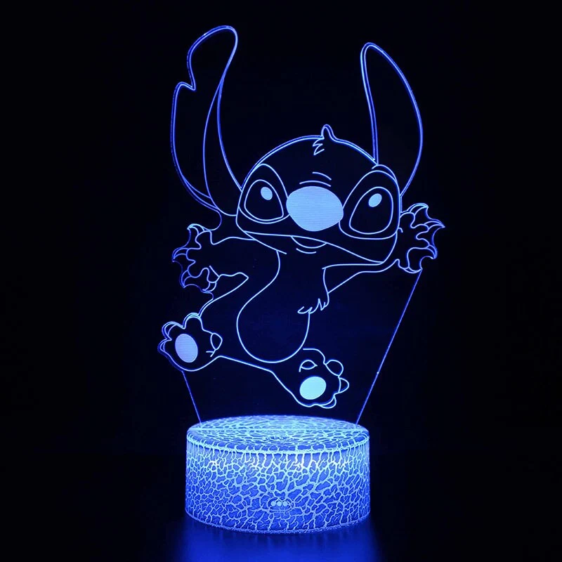 Stitch Lampe Geschenkidee für Kinder Nachtlicht, Nachtlampe mit Farbwechsel in 16 Farben