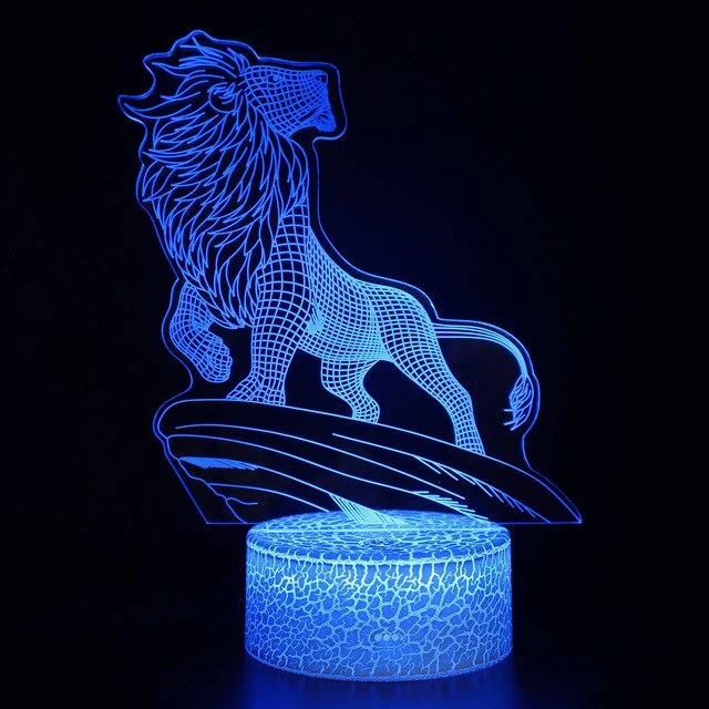 König der Löwen Lion King Nachtlampe, Lampe, Tischlicht mit 3D Effekt