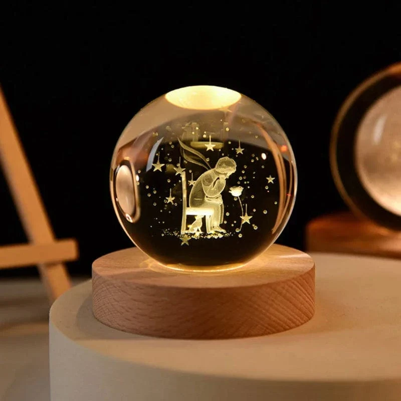 Veilleuse boule de cristal Petit Prince