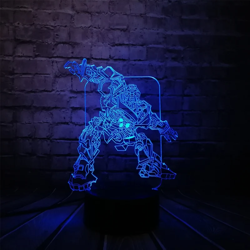 Transformer Roboter LED Lampe mit coolen 3D Effekt