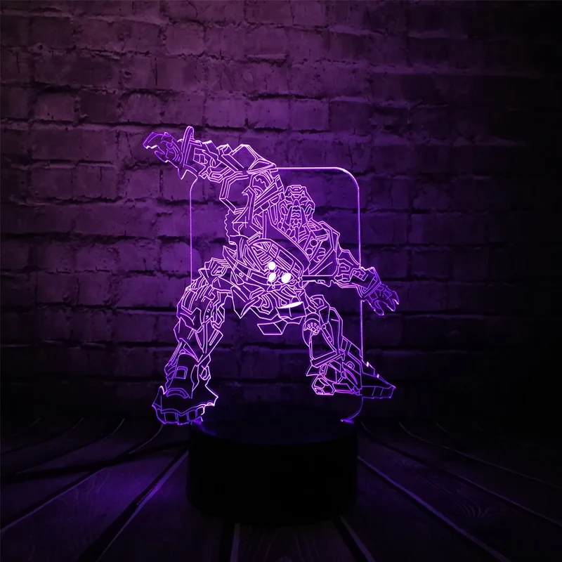 Transformer Roboter LED Lampe mit coolen 3D Effekt