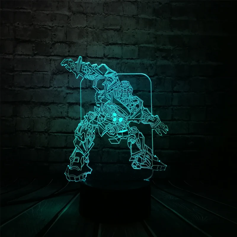 Transformer Roboter LED Lampe mit coolen 3D Effekt