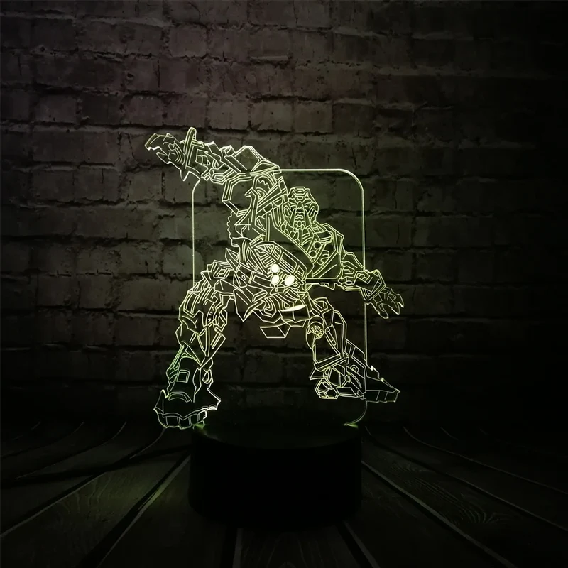 Transformer Roboter LED Lampe mit coolen 3D Effekt