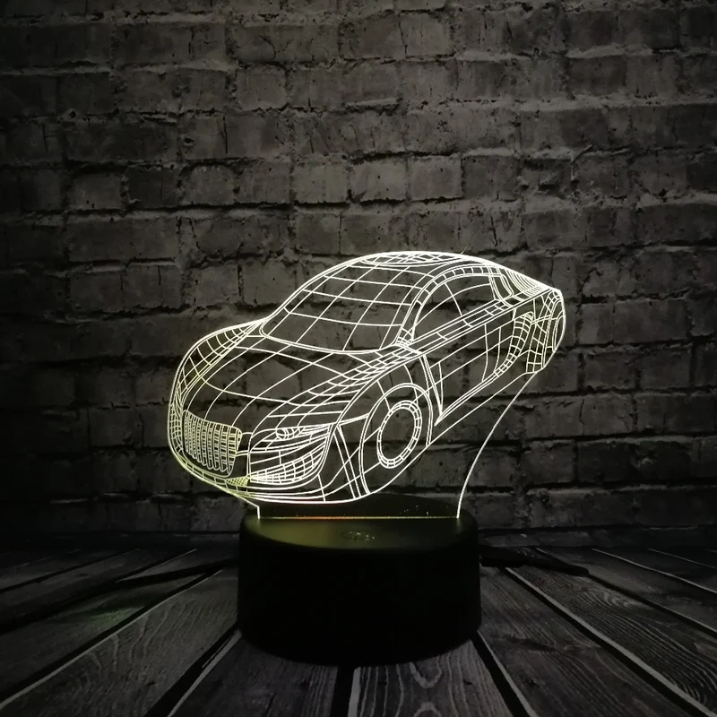 Super Roadster GTR Lampe - 3D Effekt - Farbwechsel