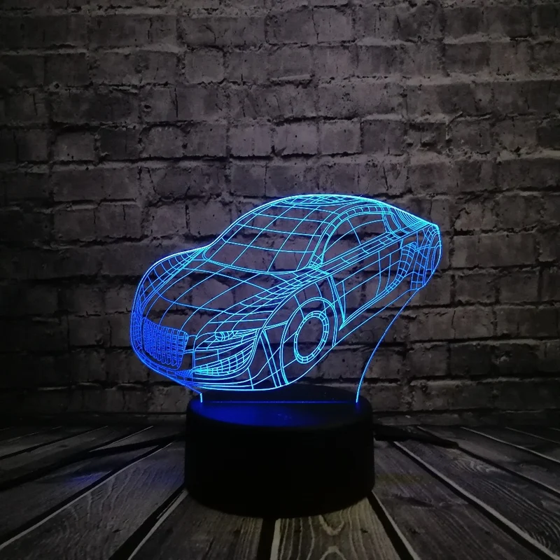 Super Roadster GTR Lampe - 3D Effekt - Farbwechsel