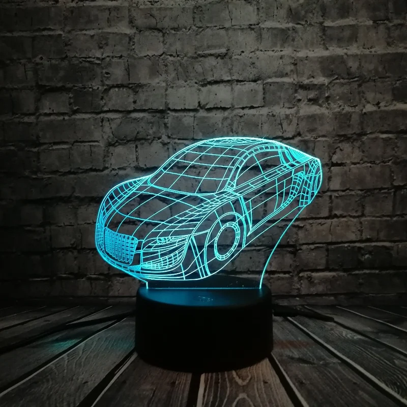 Super Roadster GTR Lampe - 3D Effekt - Farbwechsel