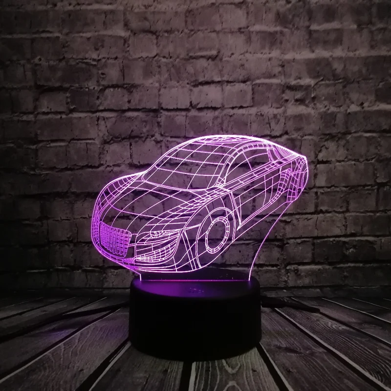 Super Roadster GTR Lampe - 3D Effekt - Farbwechsel