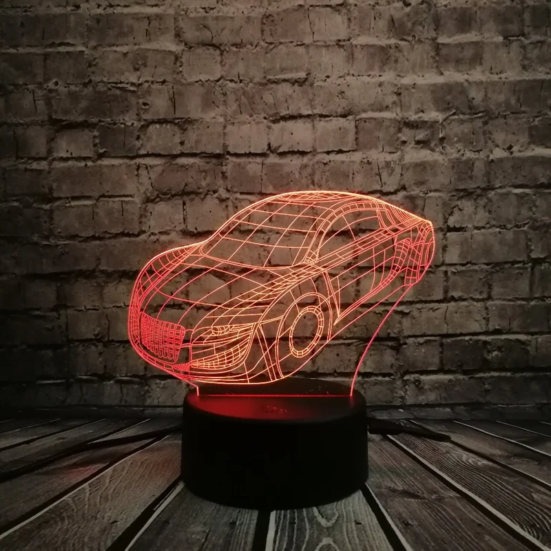 Super Roadster GTR Lampe - 3D Effekt - Farbwechsel