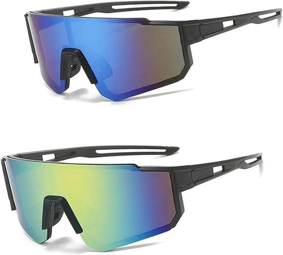 Fahrradbrille UV400 im 2er Set – Sport Sonnenbrille für MTB, Rennrad und Outdoor