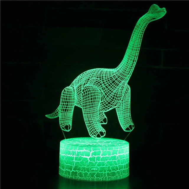 3D Dinosaurier Lampe, Tischlicht, Nachtlampe mit 16 Farben im Wechsel