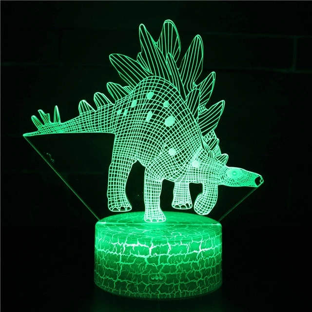 3D Dinosaurier Lampe, Tischlicht, Nachtlampe mit 16 Farben im Wechsel