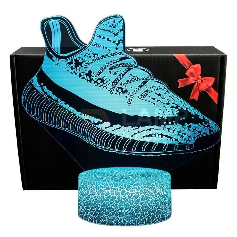 Nachttischlampe mit Sneaker Motiv, Nachtlicht, Tischlampe
