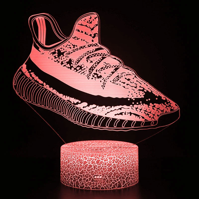 Nachttischlampe mit Sneaker Motiv, Nachtlicht, Tischlampe