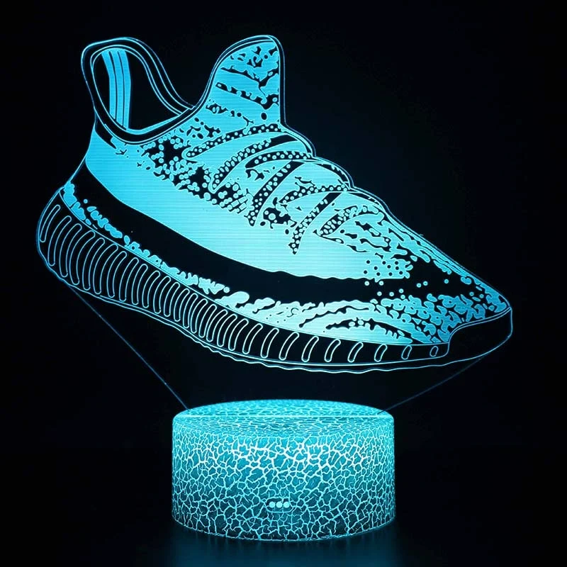 Nachttischlampe mit Sneaker Motiv, Nachtlicht, Tischlampe