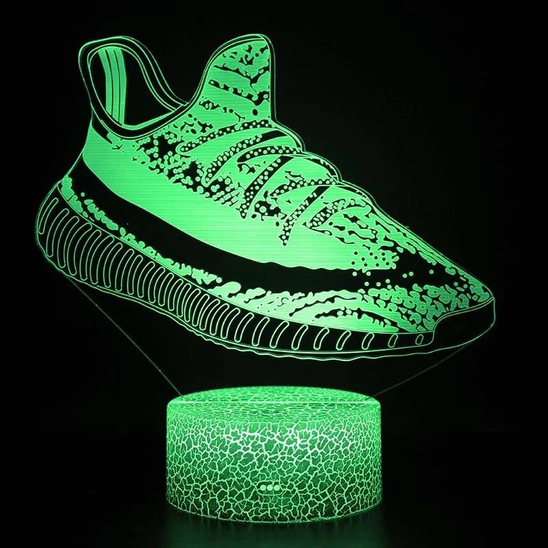Nachttischlampe mit Sneaker Motiv, Nachtlicht, Tischlampe