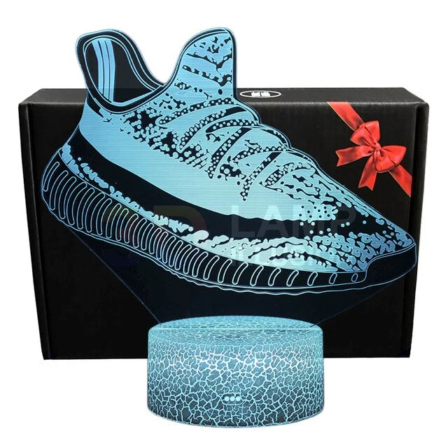 Nachttischlampe mit Sneaker Motiv, Nachtlicht, Tischlampe