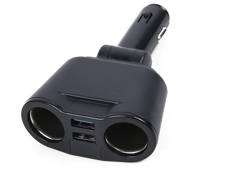 KFZ Verteiler 2x USB Ladegerät 12V/24V 100W mit Voltmeter & Display